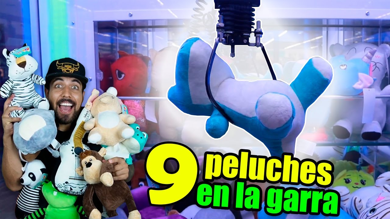 ¡GANÉ 9 PELUCHES EN LA MÁQUINA DE GARRA!