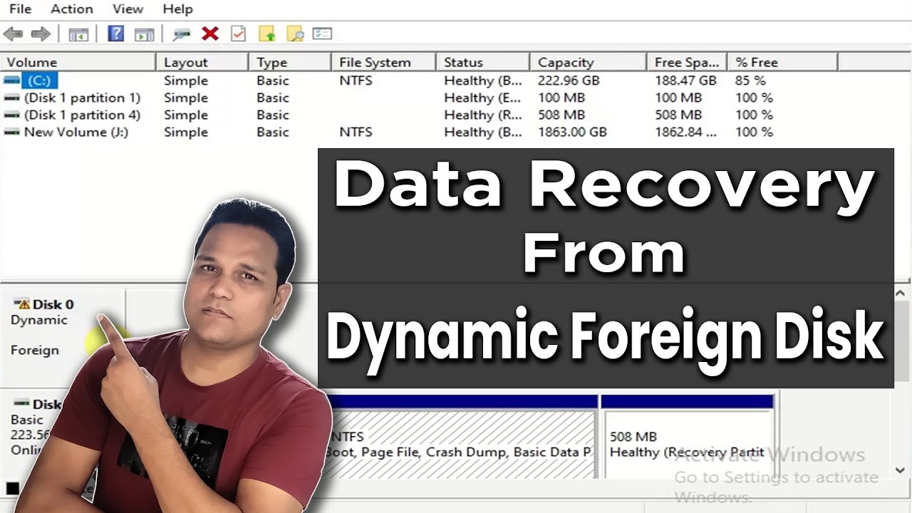 How to recover data from Dynamic Foreign disk | Call +919015367522 for data recovery assistant