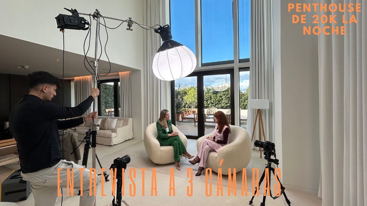 Como grabar una entrevista a 3 cámaras en una penthouse