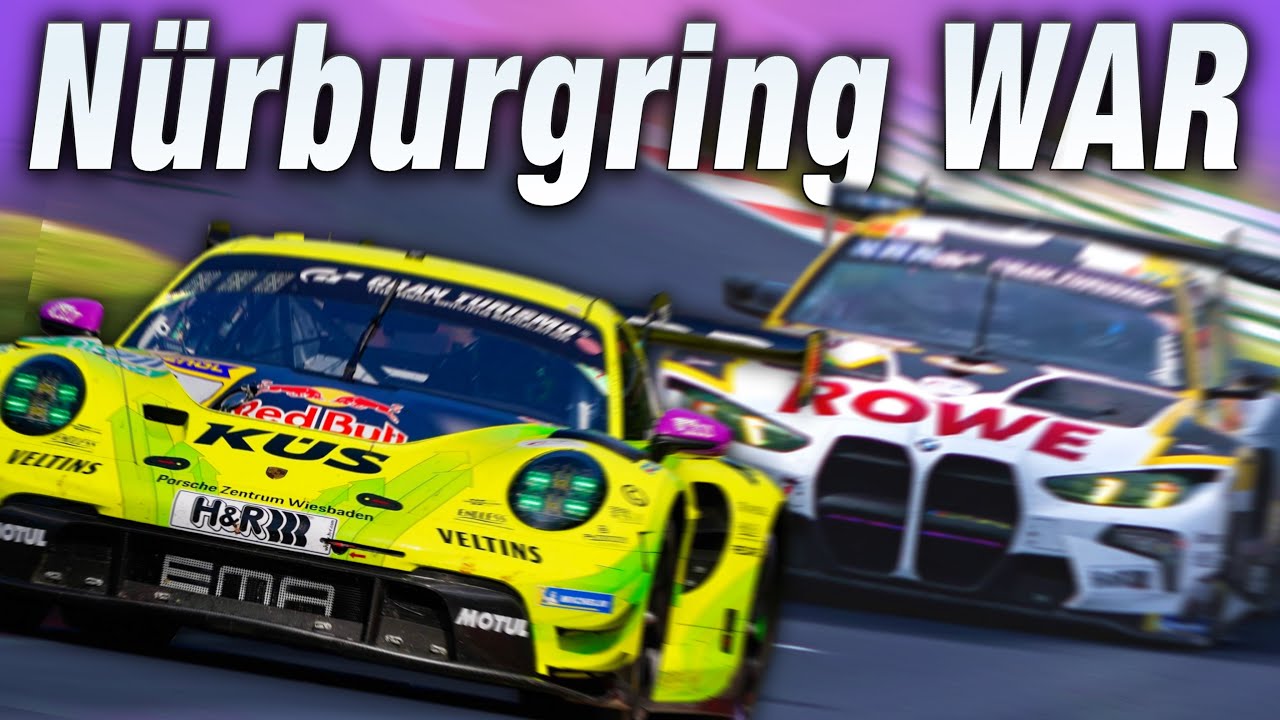 EPIC Nürburgring SHOWDOWN between the GRELLO Porsche 911 GT3 v ROWE BMW  (2025 Nürburgring 24 Hours)