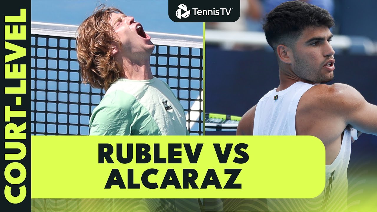 Court-Level Highlights: Andrey Rublev vs Carlos Alcaraz 🤩 | Cincinnati 2025