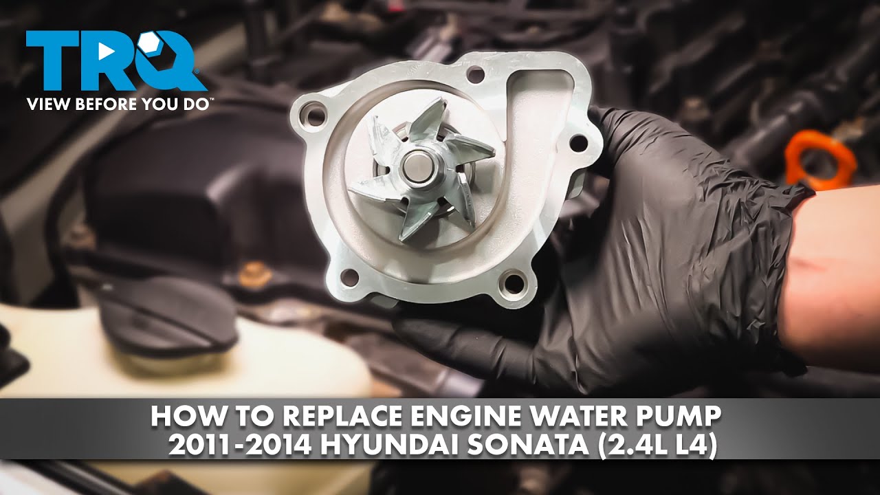 Как заменить водяной насос двигателя Hyundai Sonata 2011-2014 (2.4L L4)