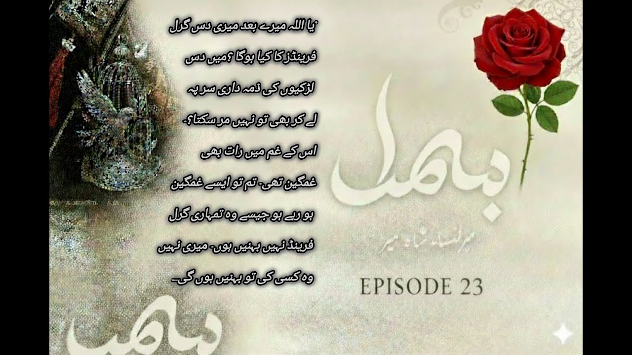 Bismil Novel | Episode 23 | Mehr-Un-Nisa Shahmir | Urdu Novel Audio Story