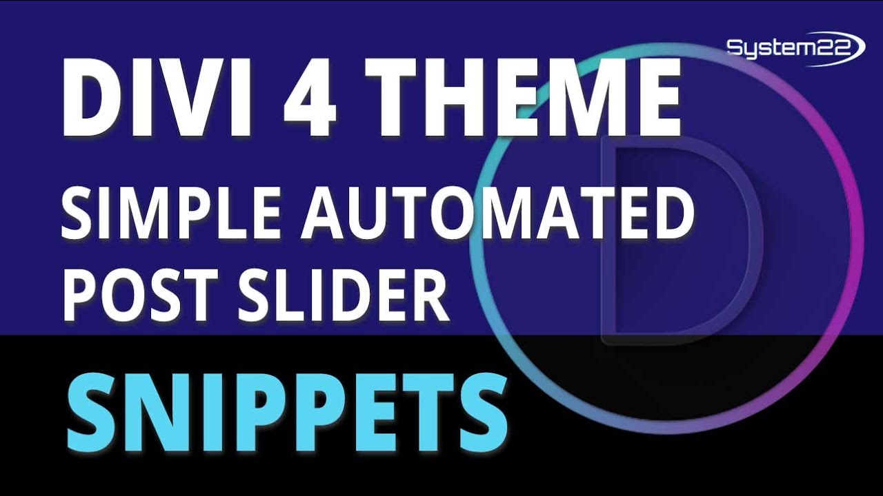 Divi Theme Simple Automated Post Slider 👈
