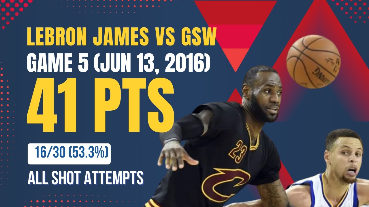 Lebrron vs GSW Finals Game 5 (Jun 13, 2016) | 41 points | ALL Shot Attempts