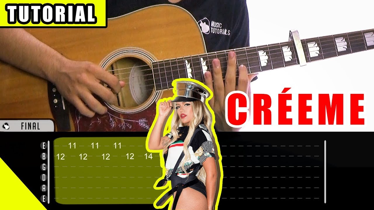 Cómo tocar Créeme de Karol G, Maluma en Guitarra | Tutorial + PDF GRATIS