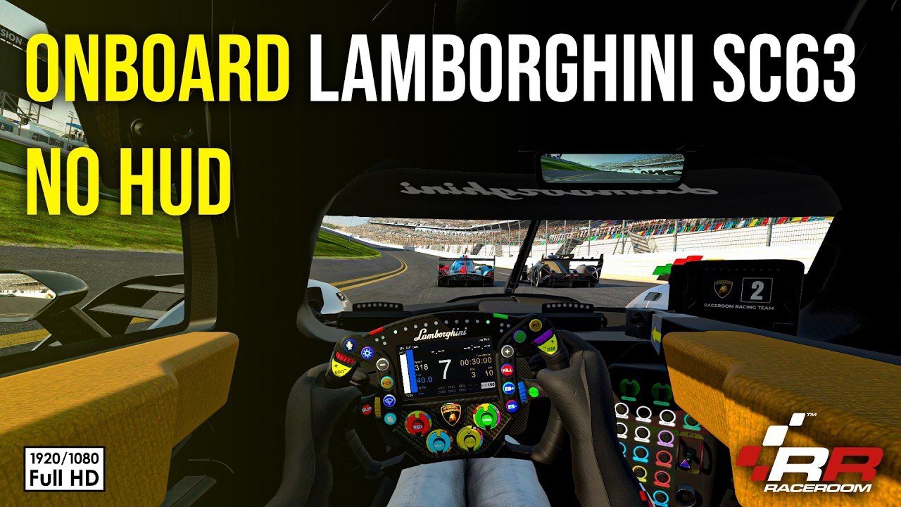 RaceRoom ASMR Onboard | Lamborghini SC63 | No HUD | Daytona Multiclass