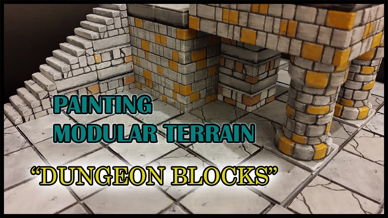 Painting Dungeon Blocks Modular Terrain for D&D - Part 1