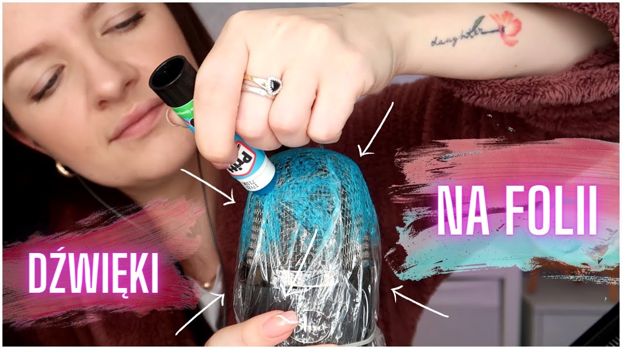 RELAKSUJĄCE DŹWIĘKI NA FOLII • Klej Deszcz Pianka Slime • ASMR Po Polsku