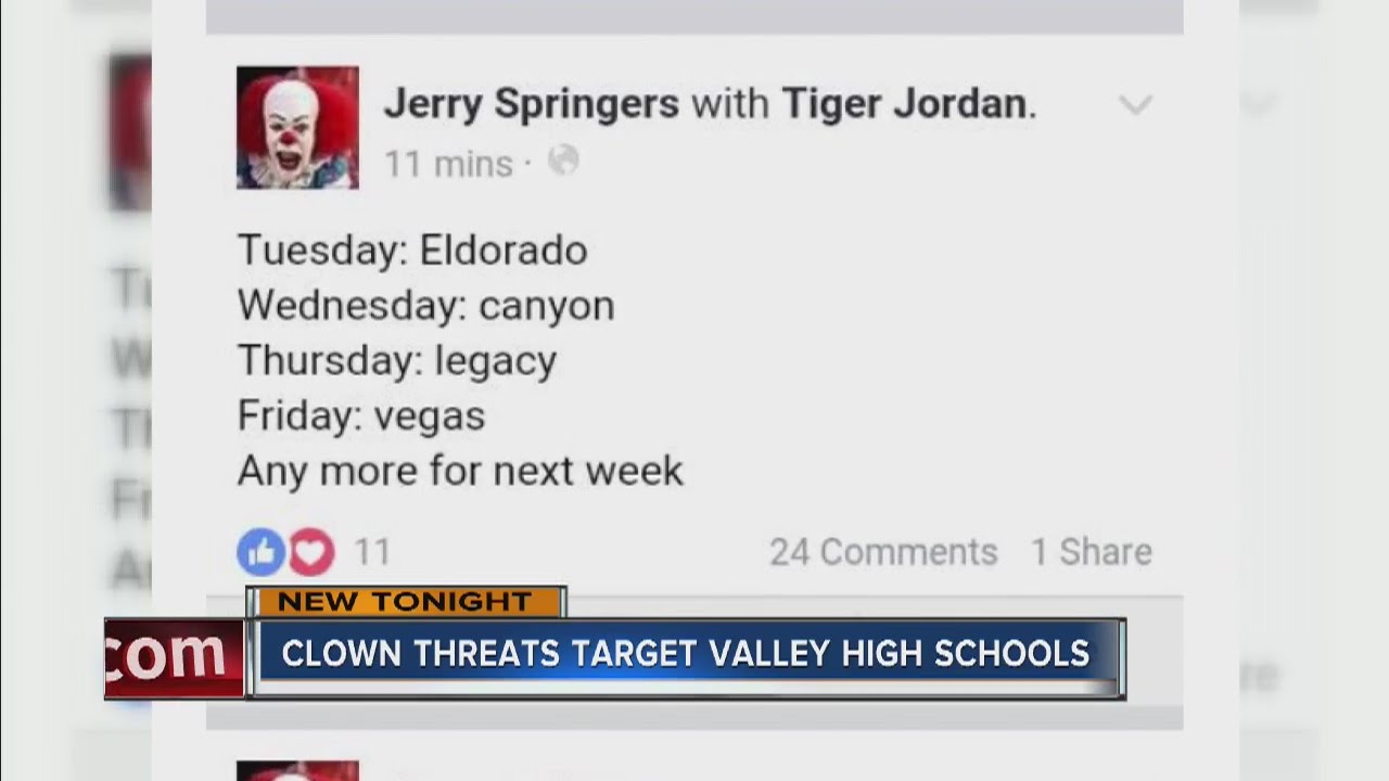 Clown threats include multiple local high schools