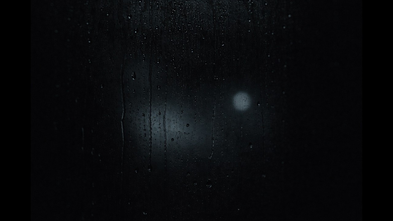 Deep Sleep Rain 🌙 Dark Quiet Window | Ultra Calm Drone Night for Deep Rest (1 Hour 20 Min)