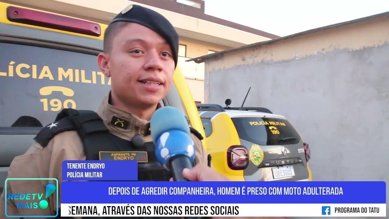 Depois de agredir companheira, homem é preso com moto adulterada