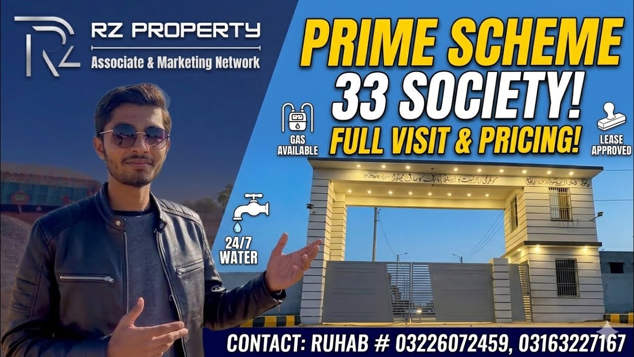 Karachi Rajput Co-operative Housing Society ||Scheme 33 || Complete visit video || Invest property