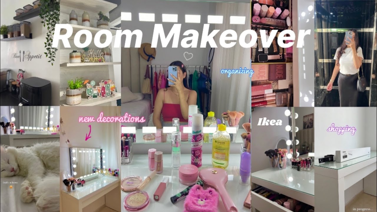 ROOM MAKEOVER 🎀🤍| أخيرا قاديت بيتي و بدلت الديكور 🥹🍓💋