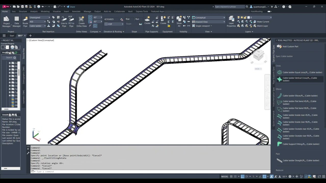 [Plant 3D Tool] Auto Routing Cable Tray