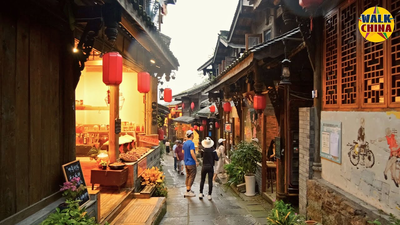 4K China ancient street walking tour - Xijie Historic District, Dujiangyan, Chengdu