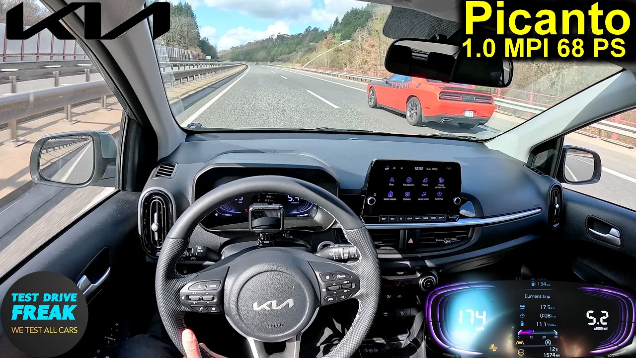 2026 Kia Picanto 1.0 MPI (68 PS) Manual TOPSPEED POV 🚗Autobahn Topspeed Test I No Speed Limit