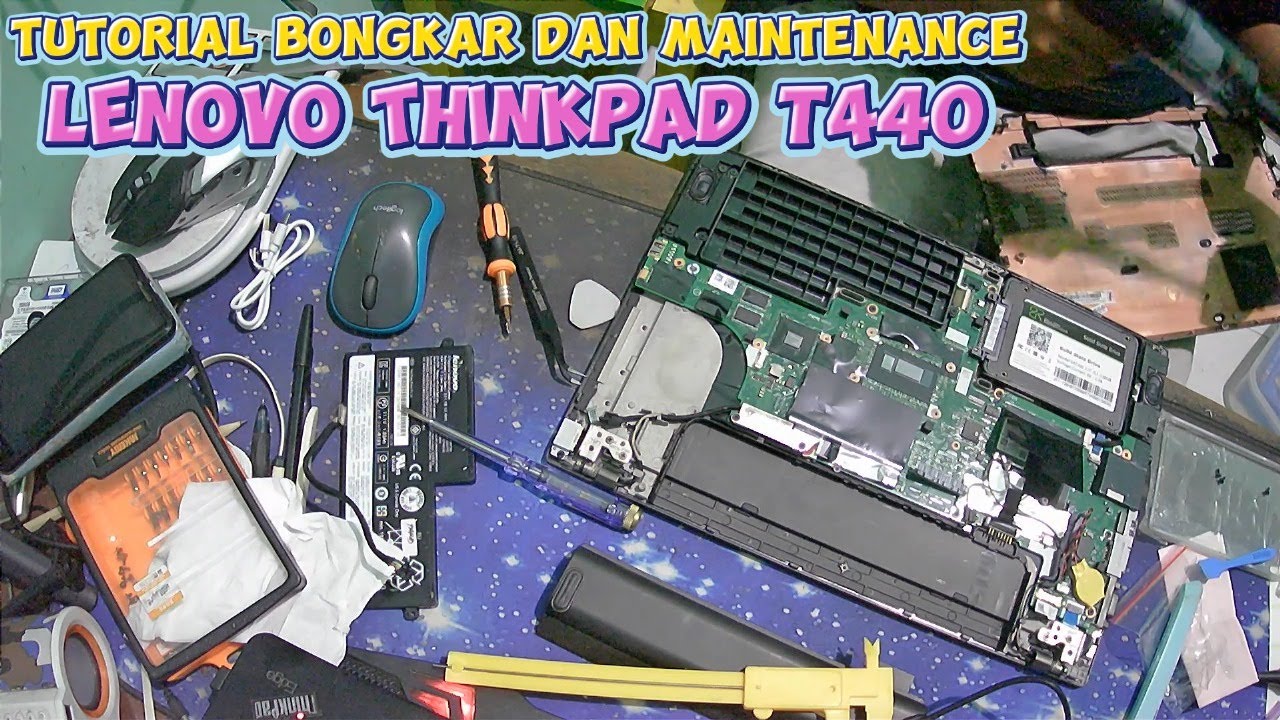 Tutorial Bongkar dan Maintenance Lenovo Thinkpad T440 | Pasang Baterai Internal dan Pasta Thermal