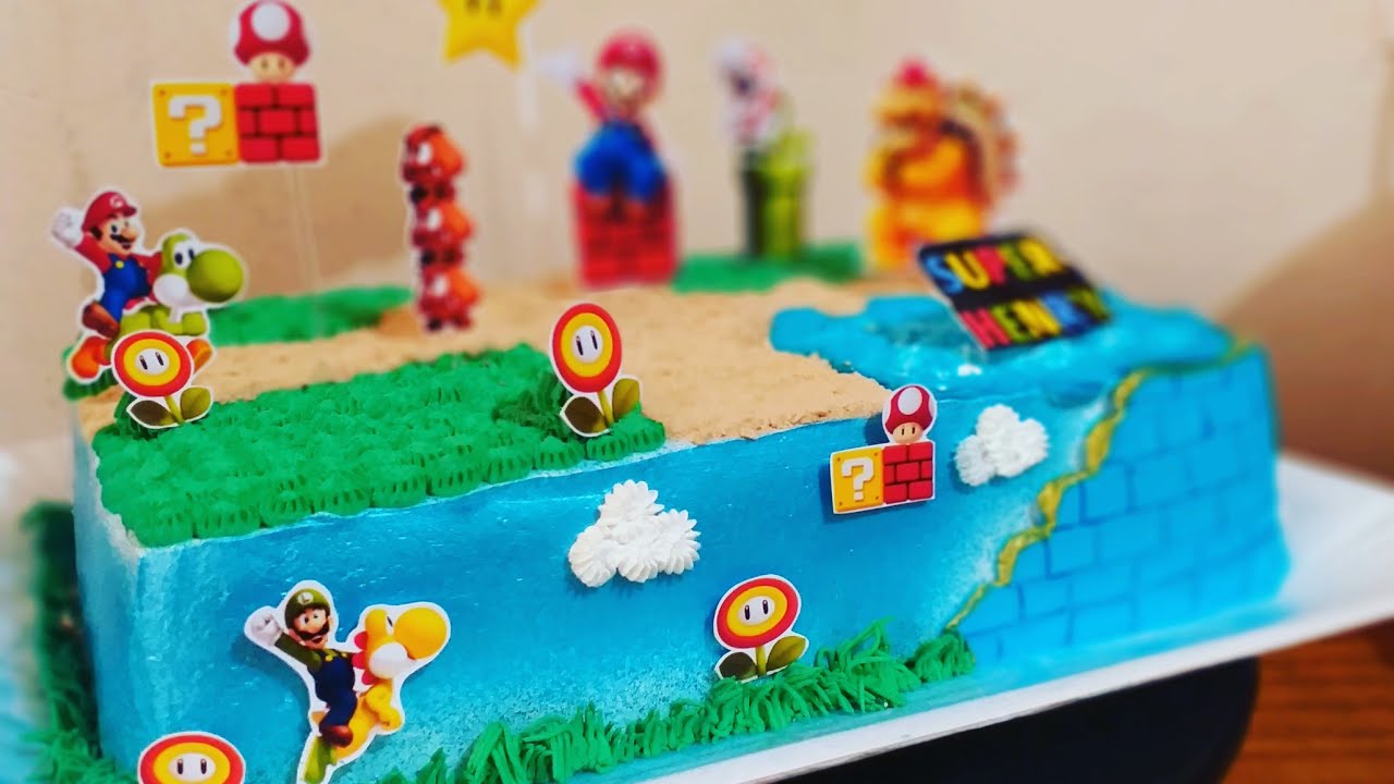 Bolo de Chantilly Super Mario