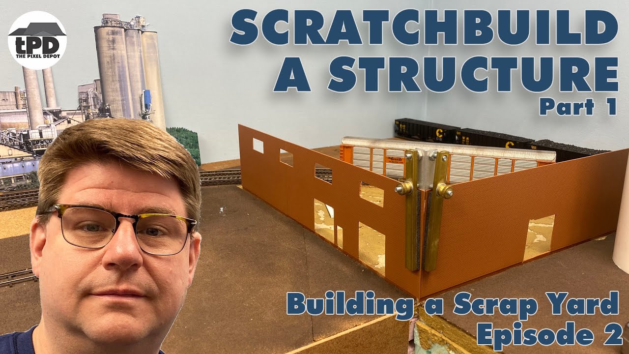 Scratch Build HO Scale Buildings - Making a Scrap Yard Industry - Ep. 2