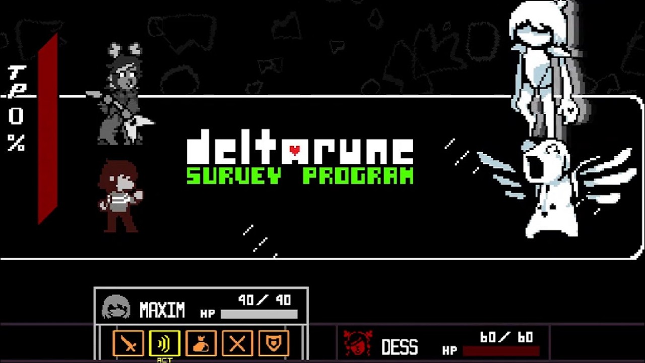 Битва с Клеткой и Ангелом (Deltarune Survey Program) : Фан-игра Дельтарун