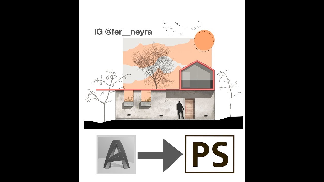 Vista Frontal Arquitectura con Photoshop