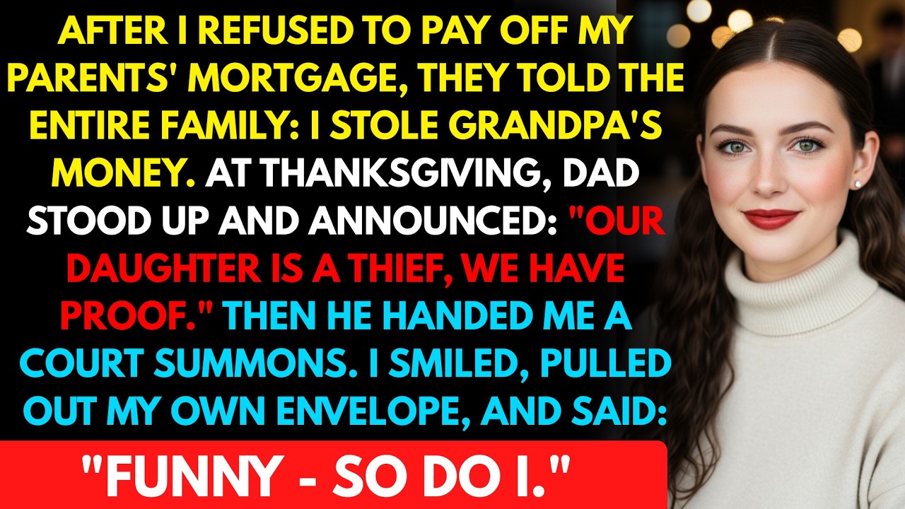 My Parents Called Me A Thief At Thanksgiving—Then I Opened My Envelope In Front Of 30 Relatives
