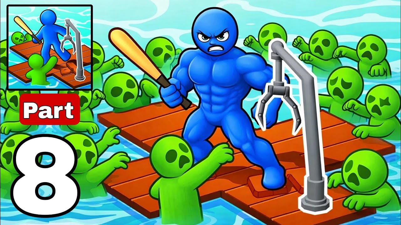Zombie Raft: Gameplay Walkthrough Part 8 - Zombie Raft raft building tips (Android/iOS)