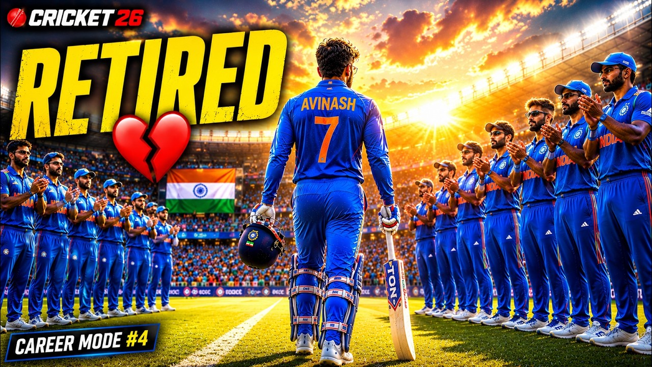 😓Finally I RETIRED from ODI | Career Mode #4 | Cricket 26