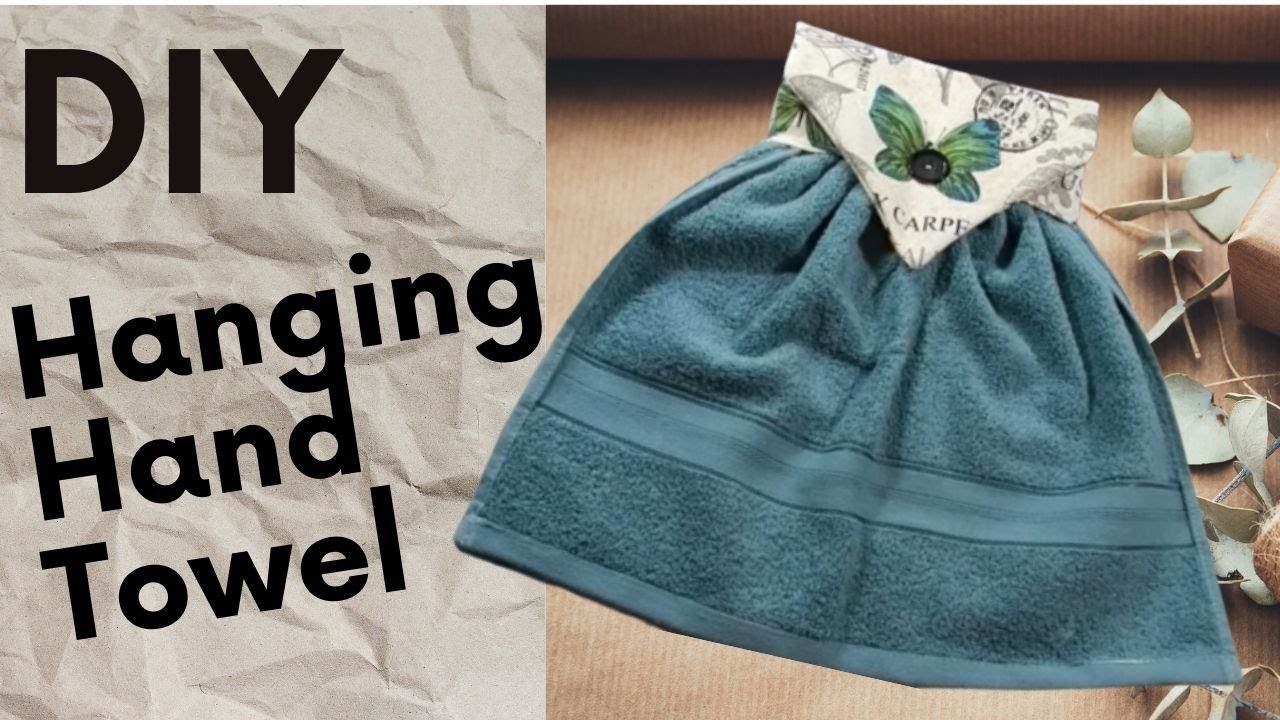 How to make a DIY Hanging Towel Bathroom/Kitchen