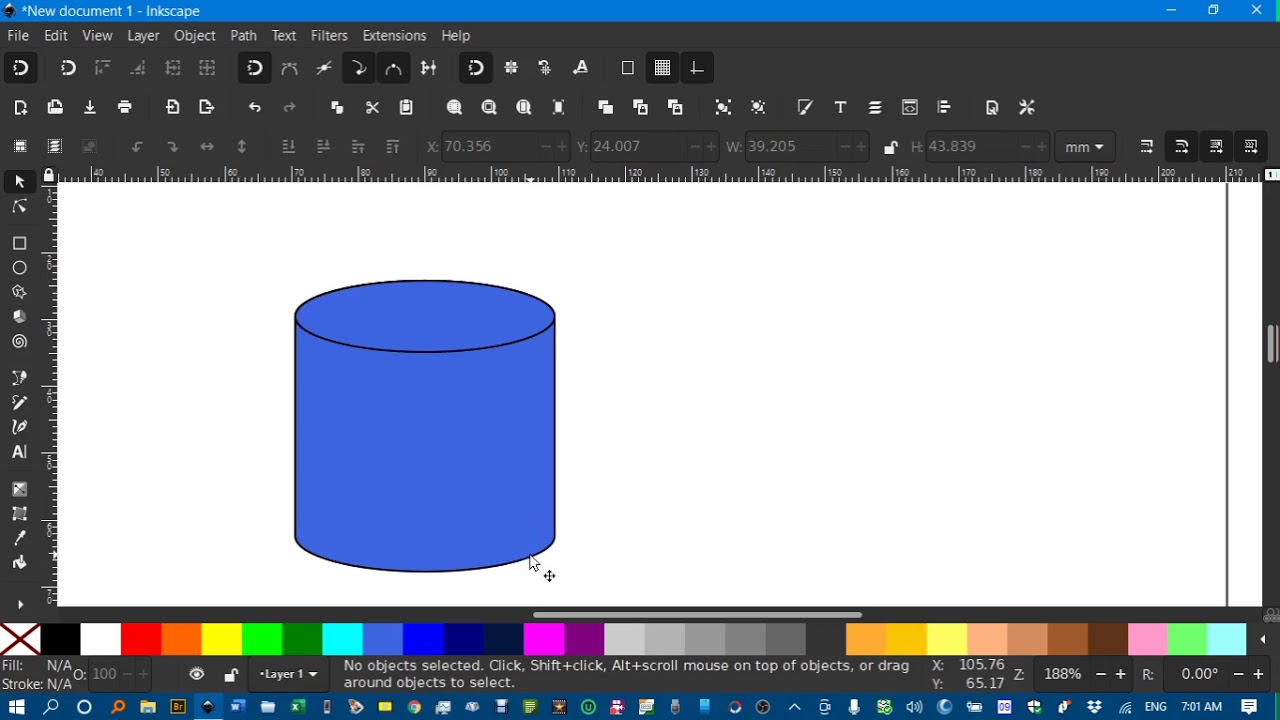 Opaque cylinder