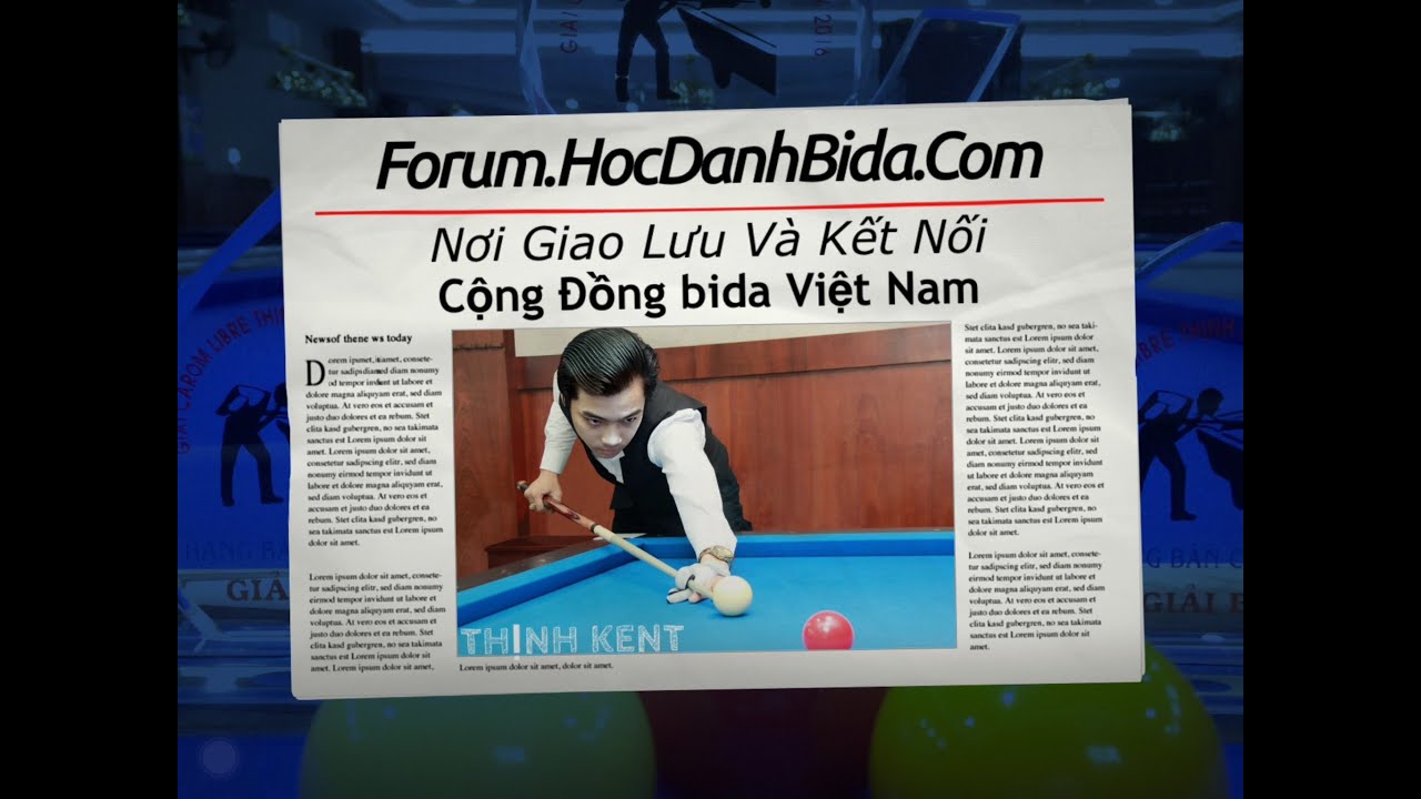 Intro Diễn Đ&agrave;n Bida Forum.HocDanhBida.Com ( HD )