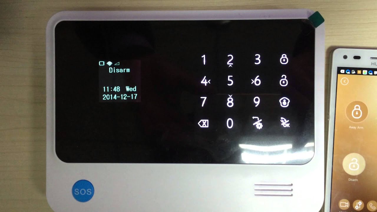 GSM wifi alarm system with IP camera control function