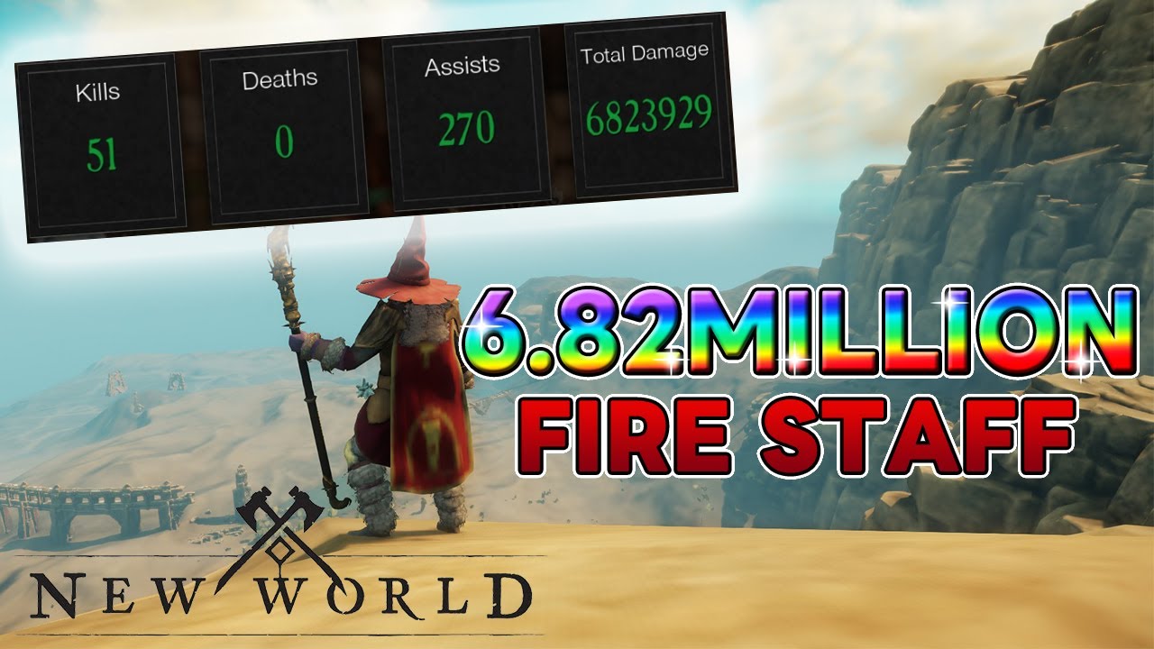 6.82Million Fire Staff / New World War PVP