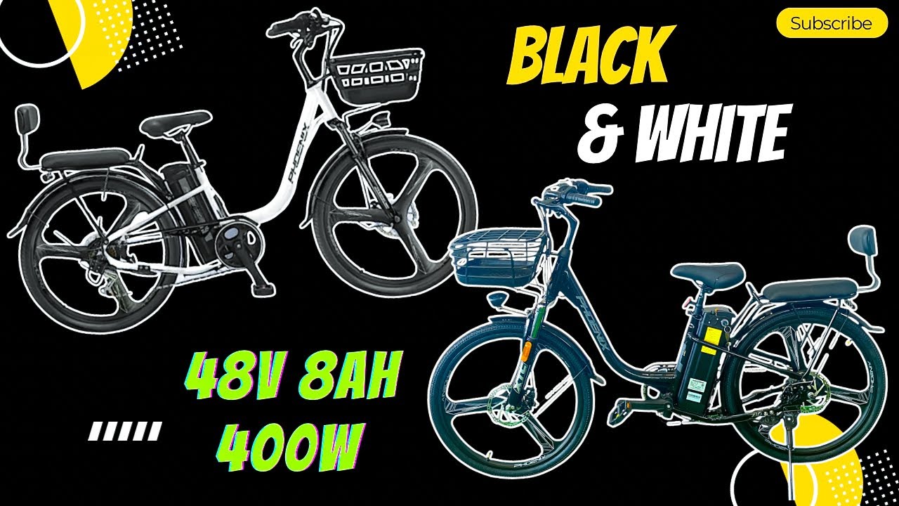 ⚪️ขาวเด็ด ⚫️ดำดุ🚲จักรยานไฟฟ้า⚡️𝟰𝟴𝗩 𝟴𝗔𝗵 𝟰𝟬𝟬𝗪 🧲รับประกันสินค้า 1 ปี❗️📌ออฟชั่นจุกๆ