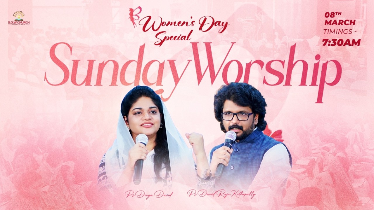 Sunday English Worship || 08th March 2026 || Ps.Divya David || Ps.David Raju #sundayservice