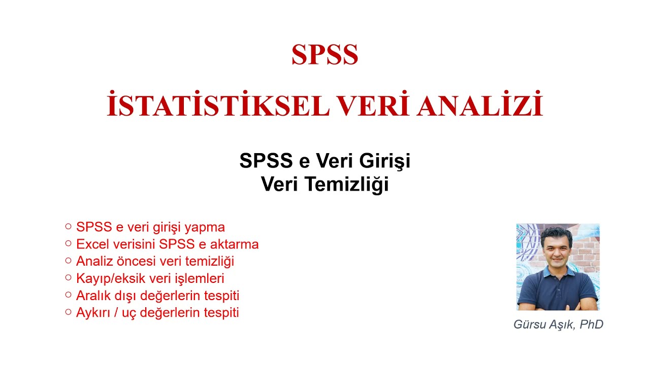 SPSS e veri girişi ve veri temizligi