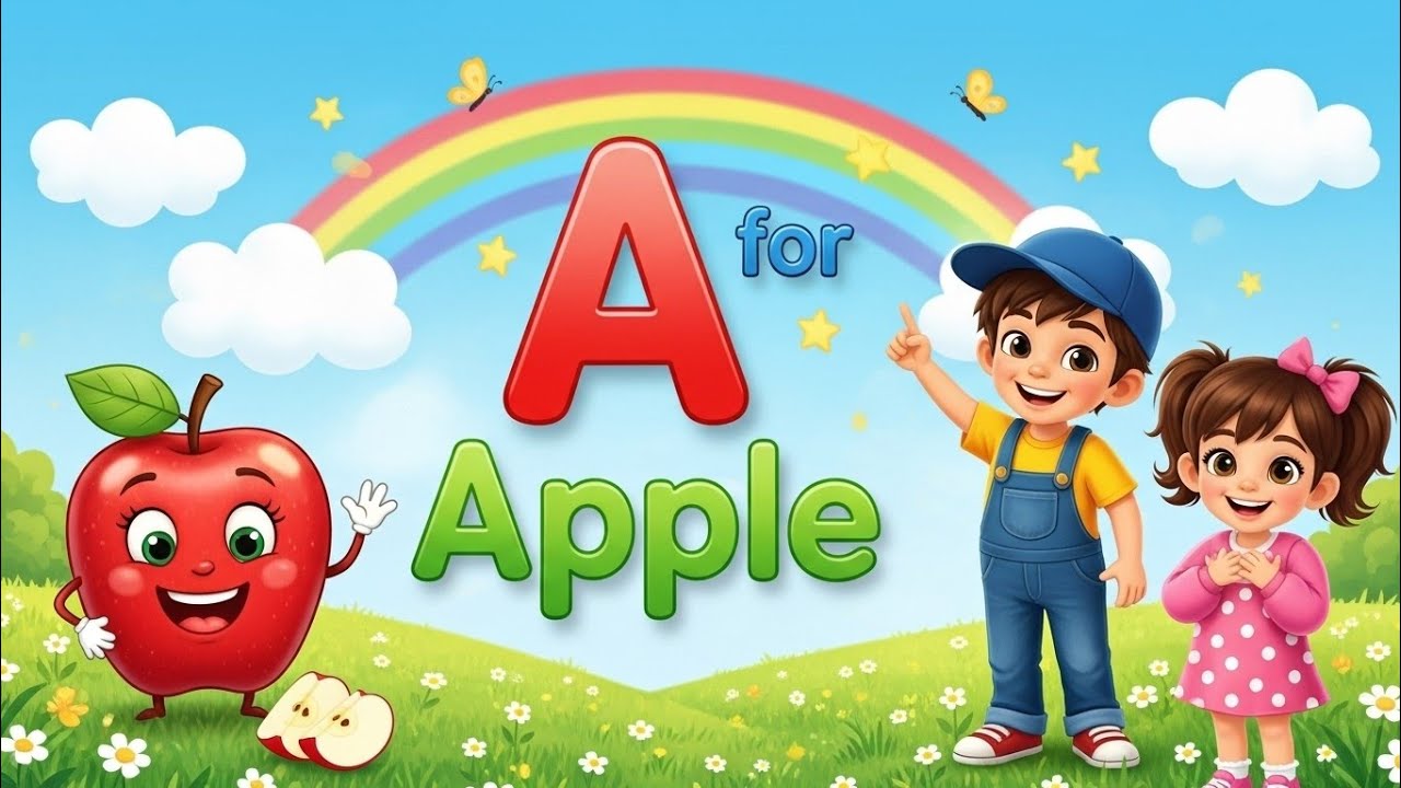 A For Apple | Abc Song With Animation Alphabet Songs | Nursery Rhymes for Children Songs