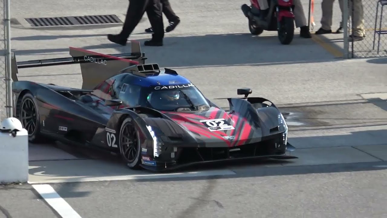 Acura and Cadillac LMDh Prototypes Testing at Daytona