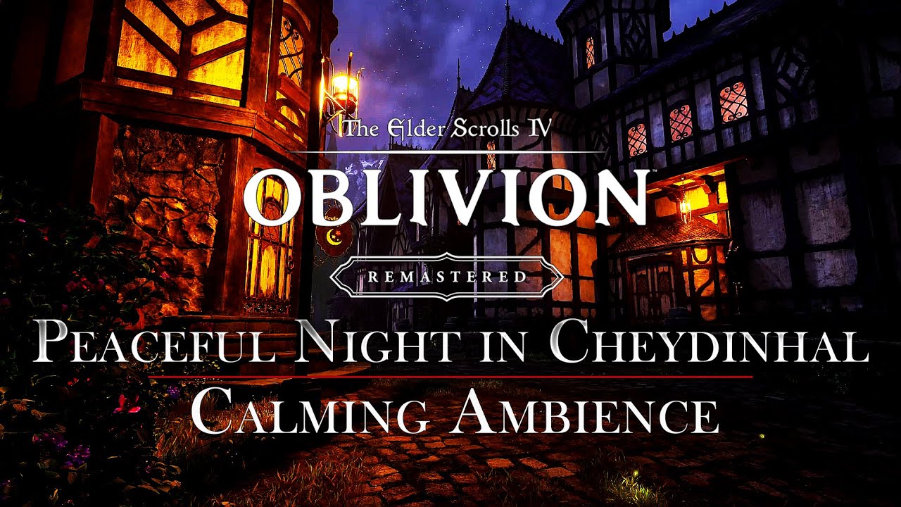 Oblivion Remastered | Peaceful Night in Cheydinhal | Relaxing Music & Ambience