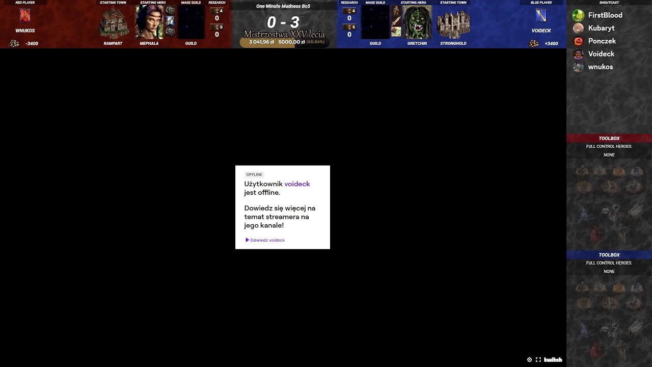 Heroes III One Minute Madness League Superfinal Season 5 Day 1; Wnukos vs Voideck
