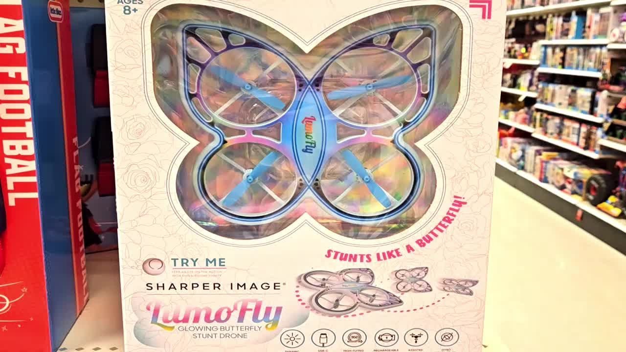 SHARPER IMAGE LUMO FLY STUNT DRONE GLOWING BUTTERFLY Shop with us at Target!!!