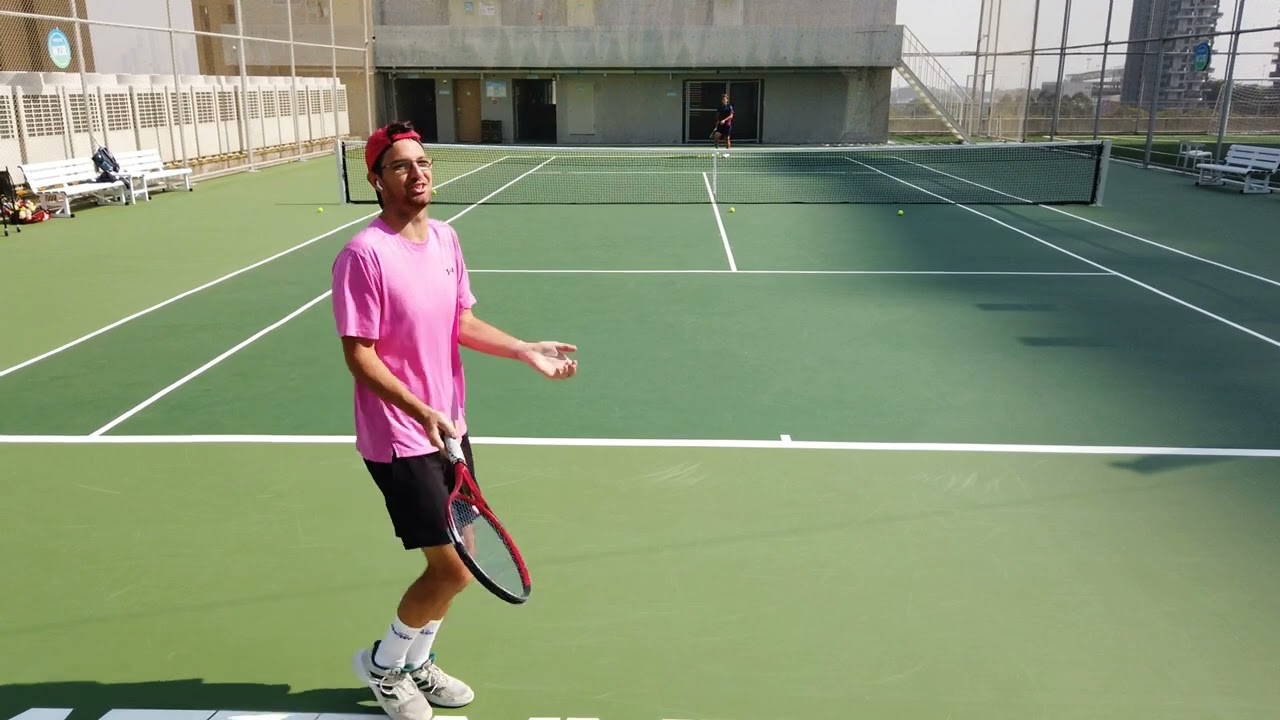 Tennis Singles Practice With TR 3