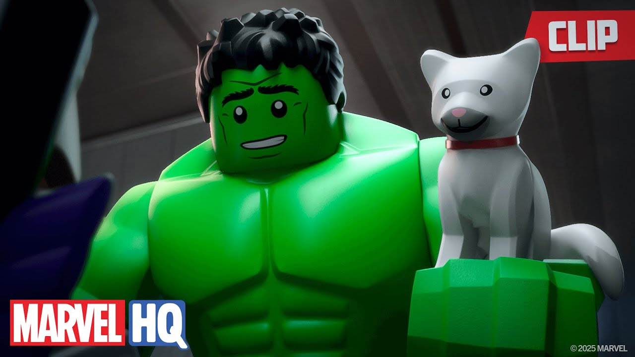 Hulk's Cat Mr. Whiskers 🐱💛😻 | LEGO Marvel Avengers: Strange Tails | @MarvelHQ