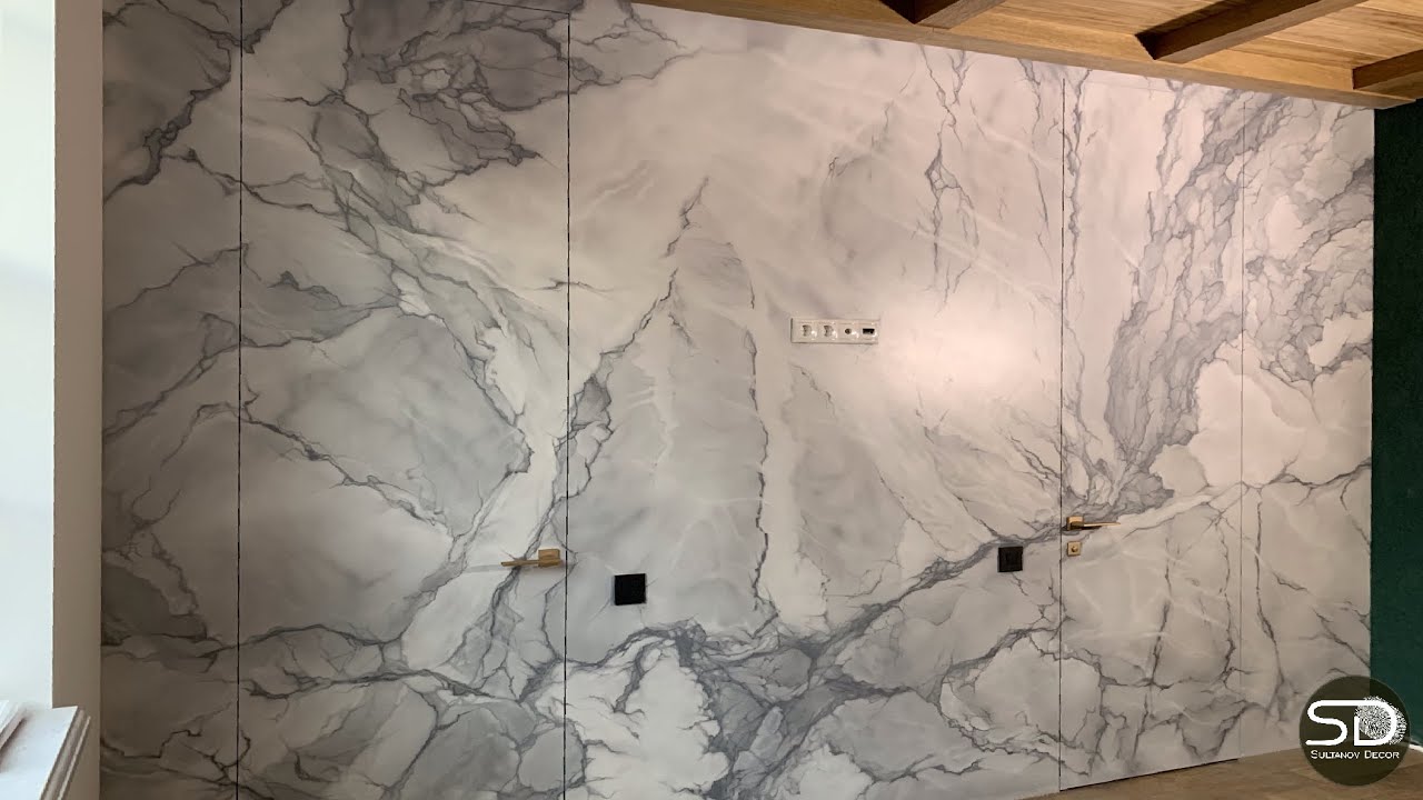 Мрамор из акриловой краски!