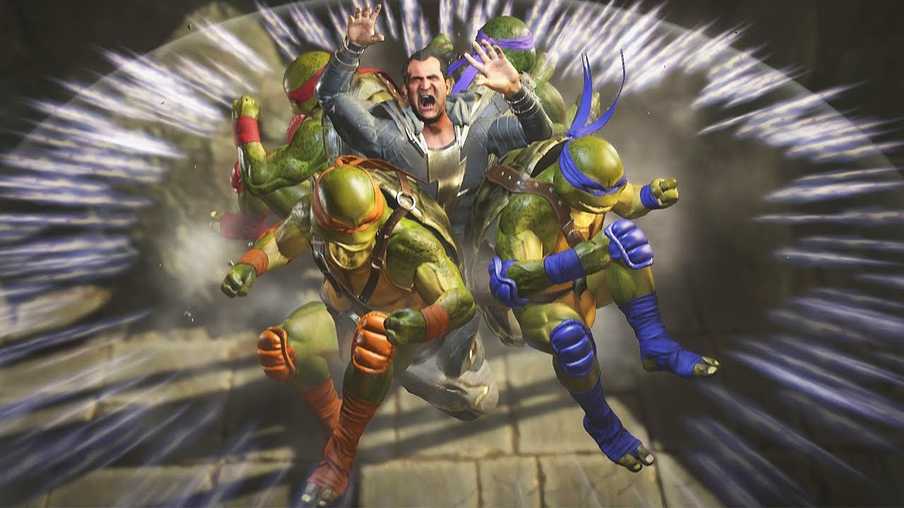 Injustice 2: TMNT Vs Black Adam | All Intro/Interaction Dialogues & Clash Quotes + Super Moves
