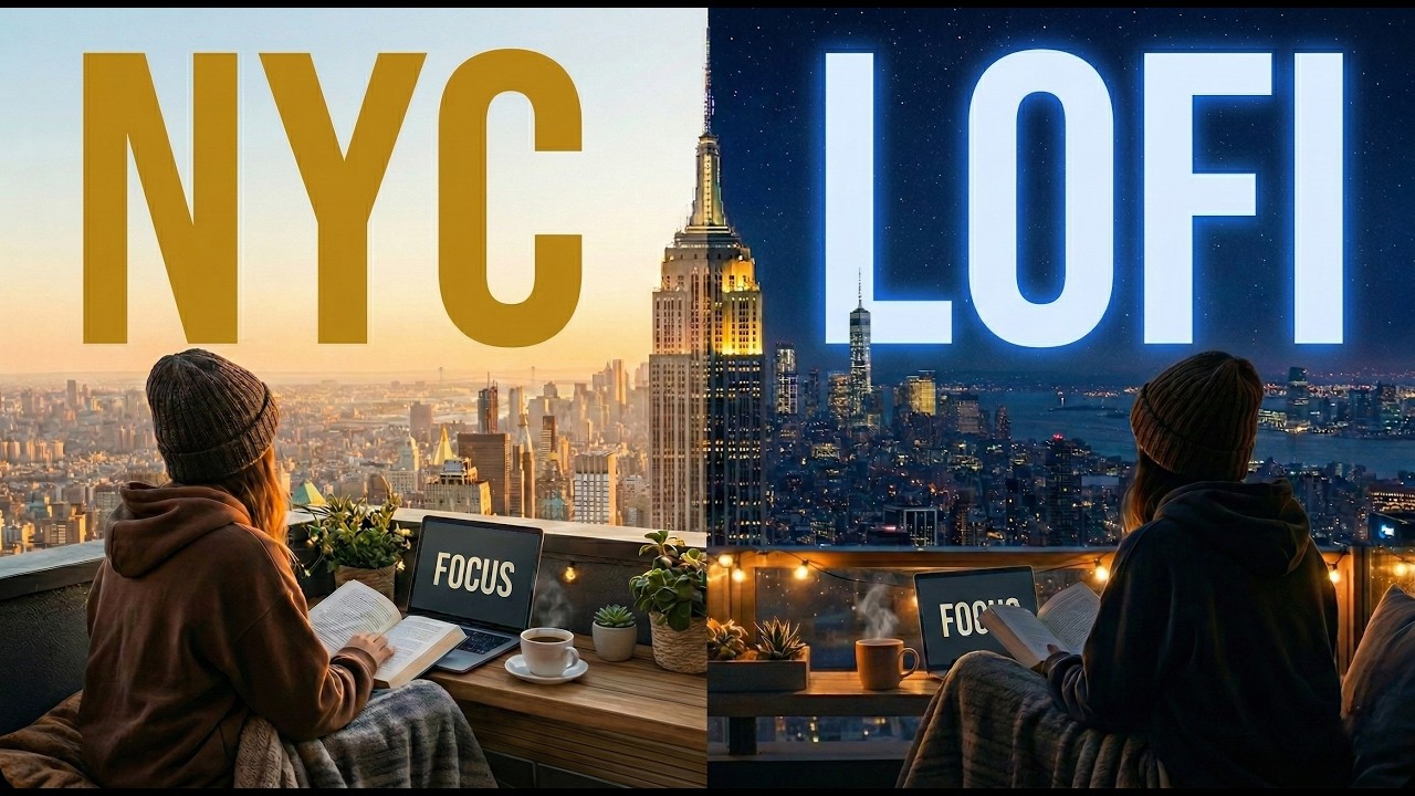 New York City 4K HDR 🌤️ Lofi Music for Focus & Study (1+ Hours)