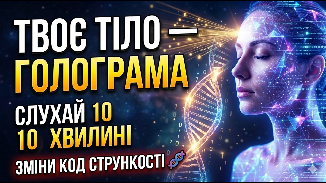 Твоє тіло — це ГОЛОГРАМА. Слухай це 10 хвилин, щоб змінити код стрункості 🧬
