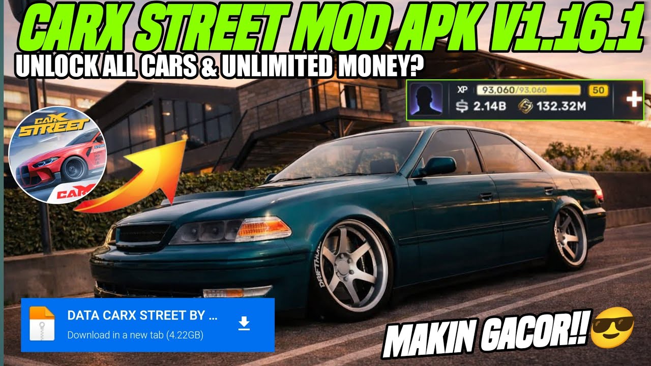 Обновление! Carx Street MOD APK v1.16.1 — неограниченные деньги, разблокированы все автомобили. Р...