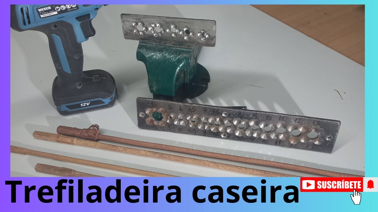 (70)- Ferramenta muito útil na marcenaria, trefiladeira caseira para arredondar madeira.